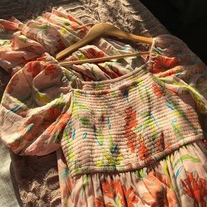 Bright Floral Wrap Maxi